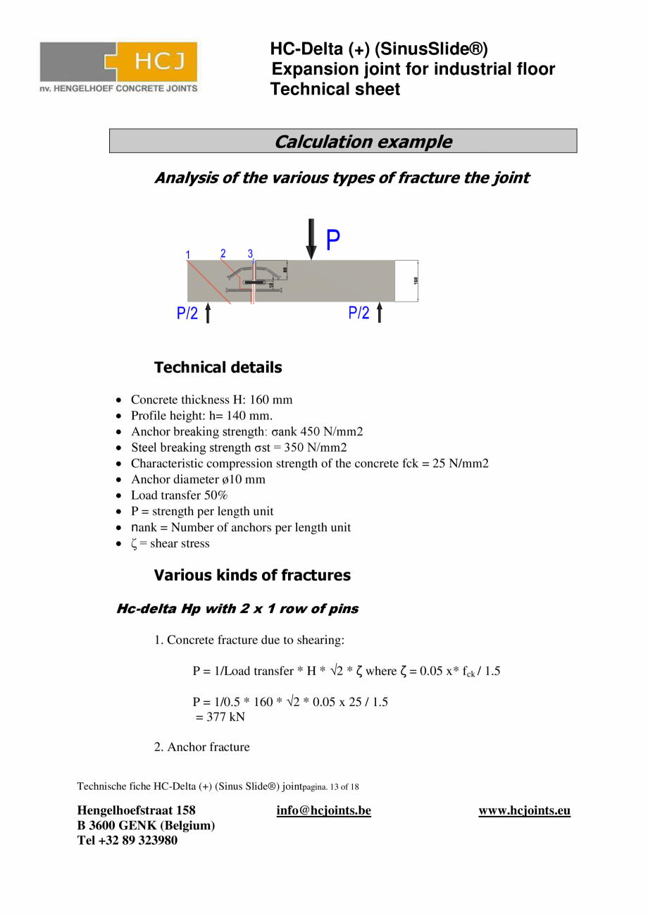 Pagina 13-Profile de dilatatie pentru podele industriale HCJ HC-Delta Sinus Slide Fisa tehnica Engleza...