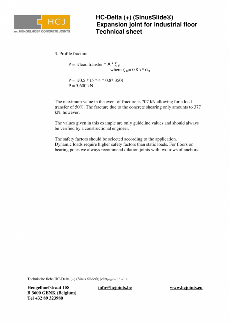 Pagina 15-Profile de dilatatie pentru podele industriale HCJ HC-Delta Sinus Slide Fisa tehnica Engleza  borne ...