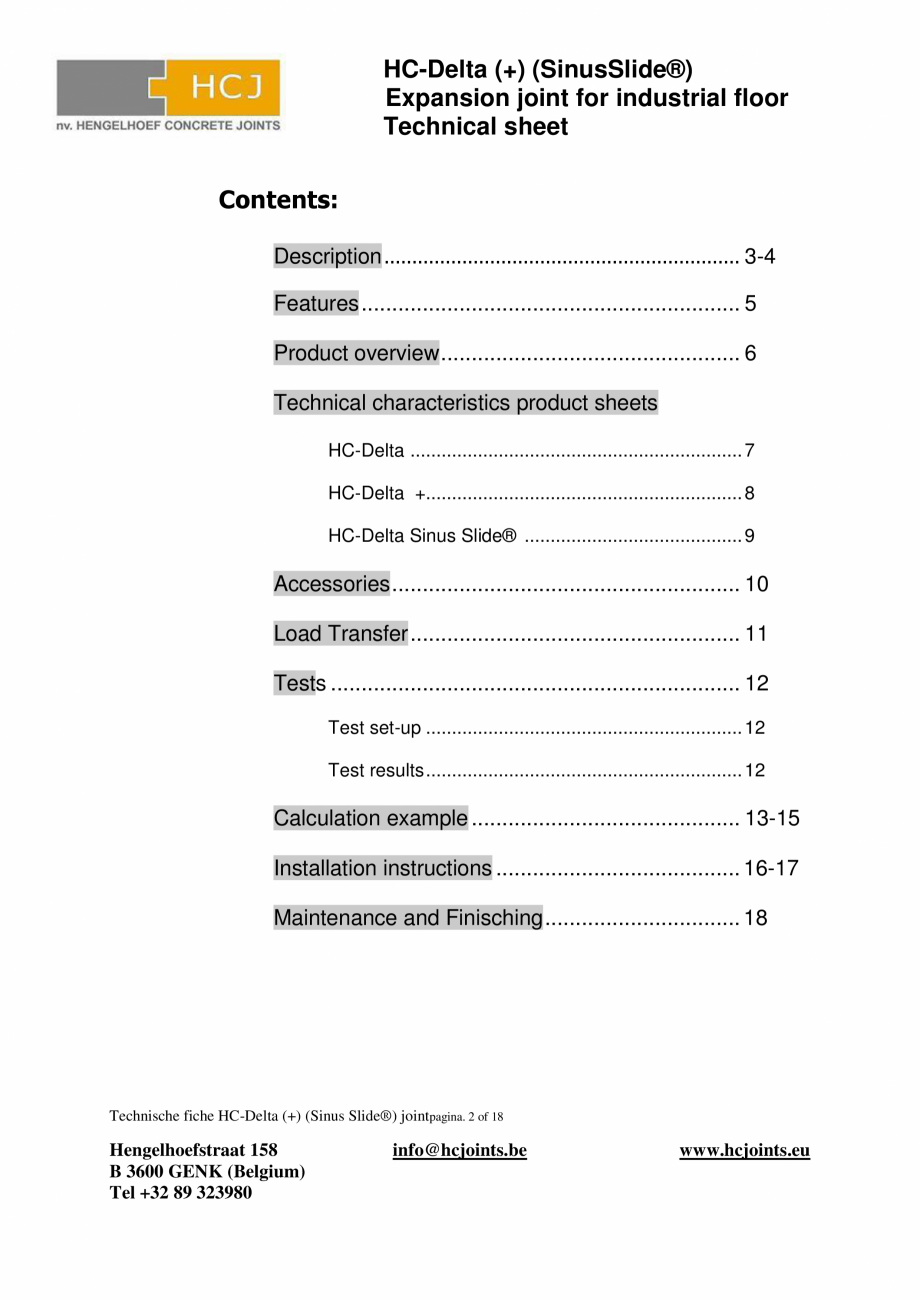 Pagina 3-Profile de dilatatie pentru pardoseli industriale HCJ HC-Delta (+) Fisa tehnica Engleza th sides...