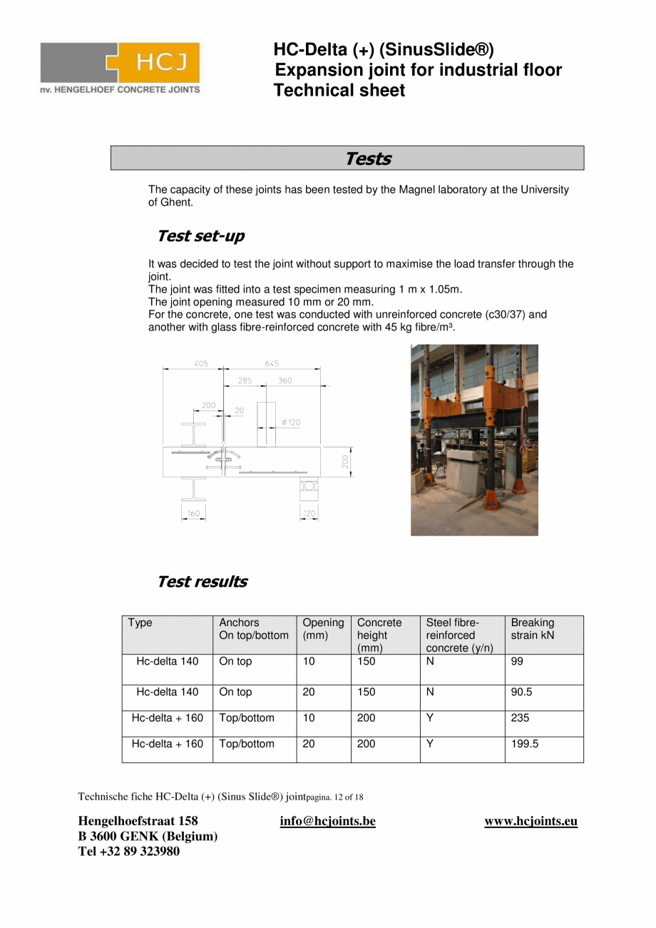 Pagina 12-Profile de dilatatie pentru pardoseli industriale HCJ HC-Delta (+) Fisa tehnica Engleza inus Slide®...