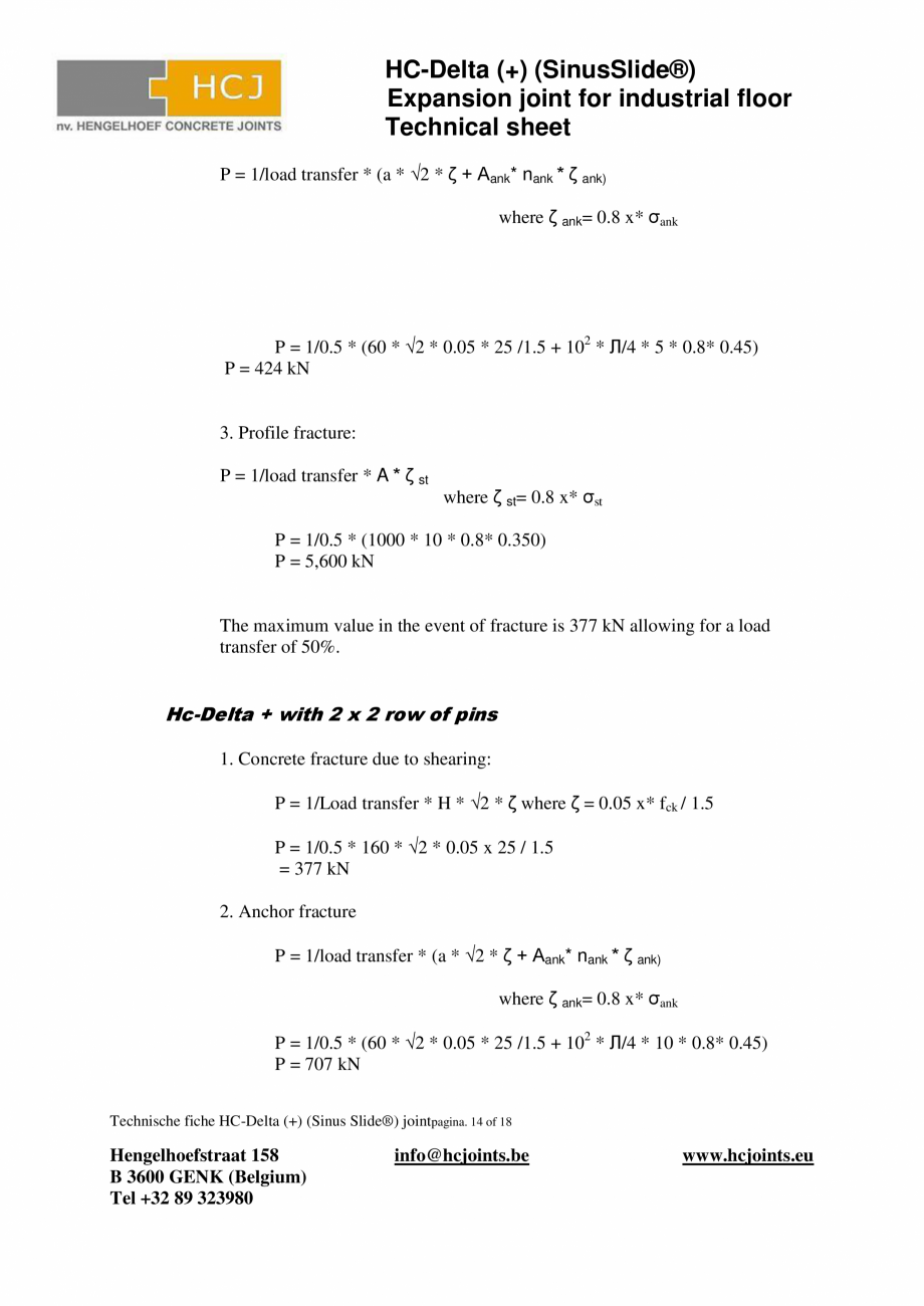 Pagina 14-Profile de dilatatie pentru pardoseli industriale HCJ HC-Delta (+) Fisa tehnica Engleza L-crossings ...