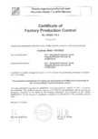 Certificare produs - Controlul productiei in fabrica Cosinus Slide 115/150x5 HCJ - 