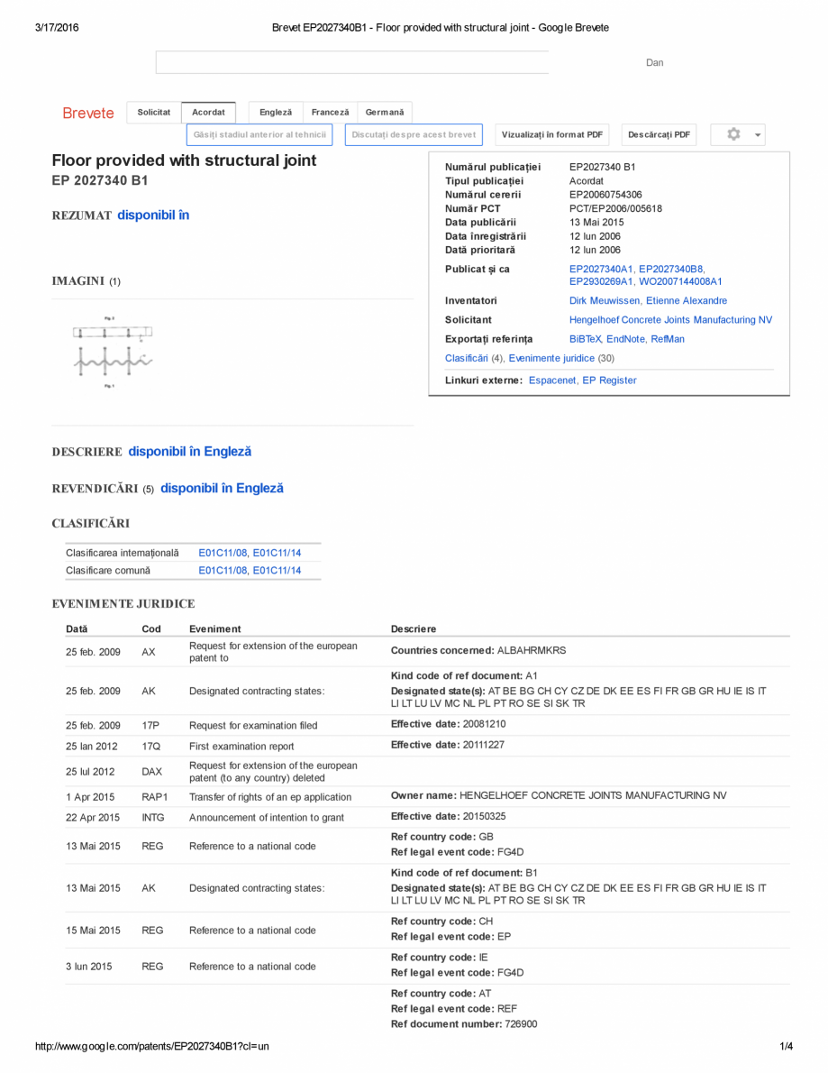 Pagina 1-Certificare produs - Profile de dilatatii pentru podele  HCJ HC Mini Omega, Cosinus Slide, HC-Delta ...