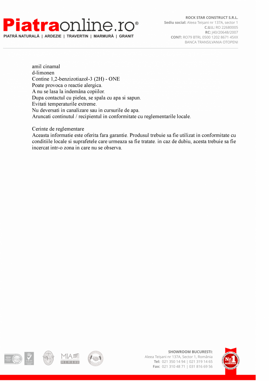 Pagina 2 - Detergent universal piatra naturala - LTP Floorshine 1L LTP IPN-1775 Fisa tehnica Romana ...
