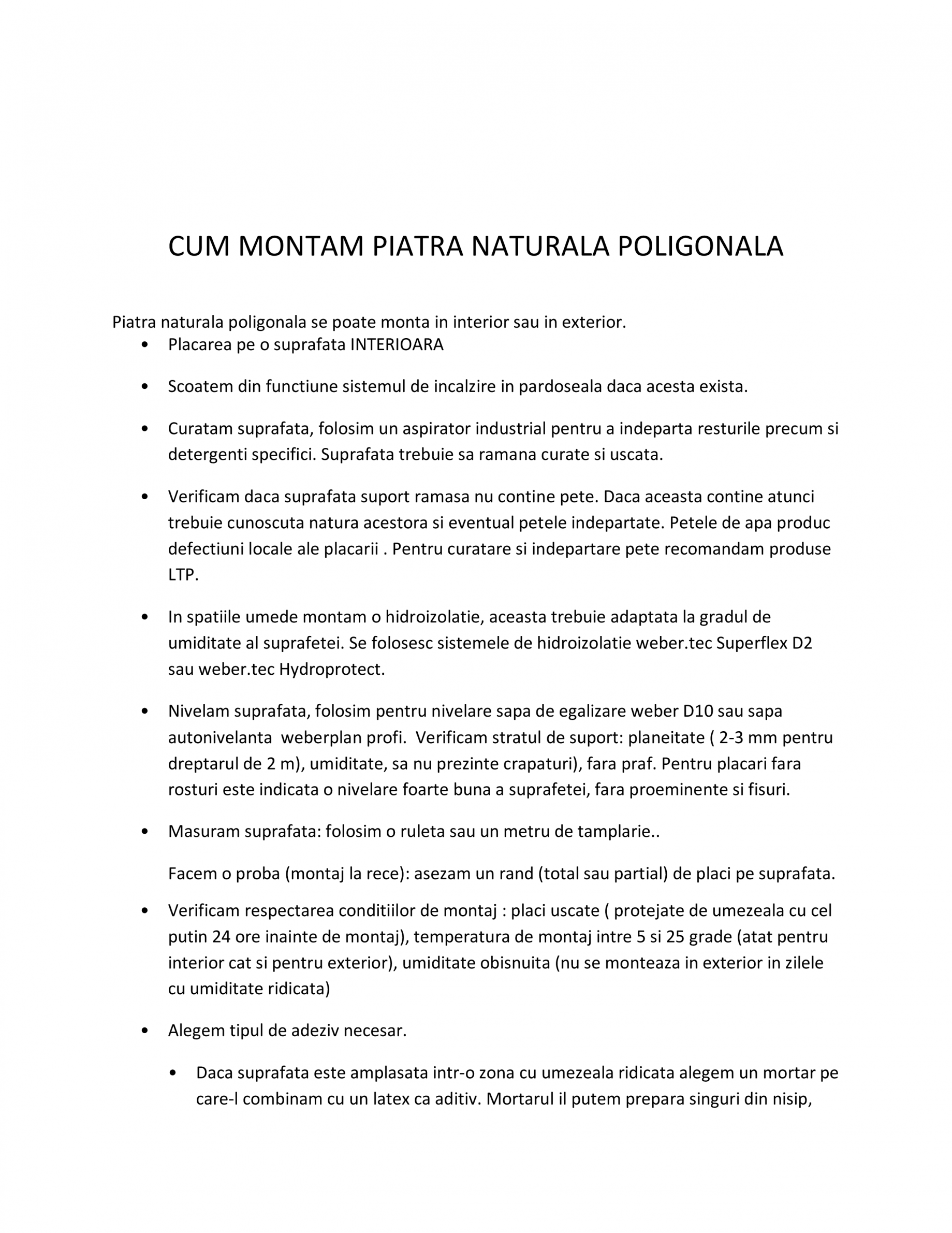 Cum Montam Piatra Naturala Poligonala Piatraonline Instructiuni Montaj Utilizare Romana