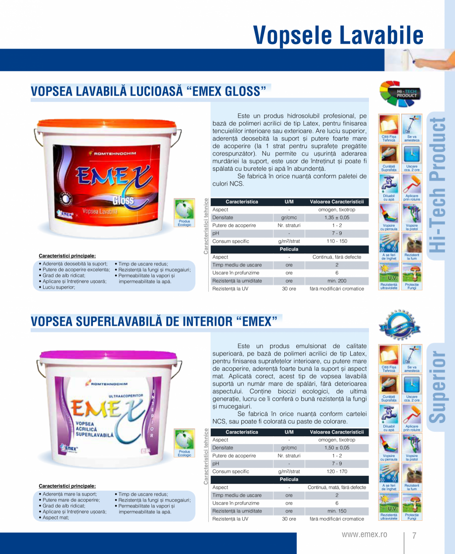 Pagina 8-Catalog  produse Emex  Catalog, brosura Romana stență mare la intemperii,
variații de...