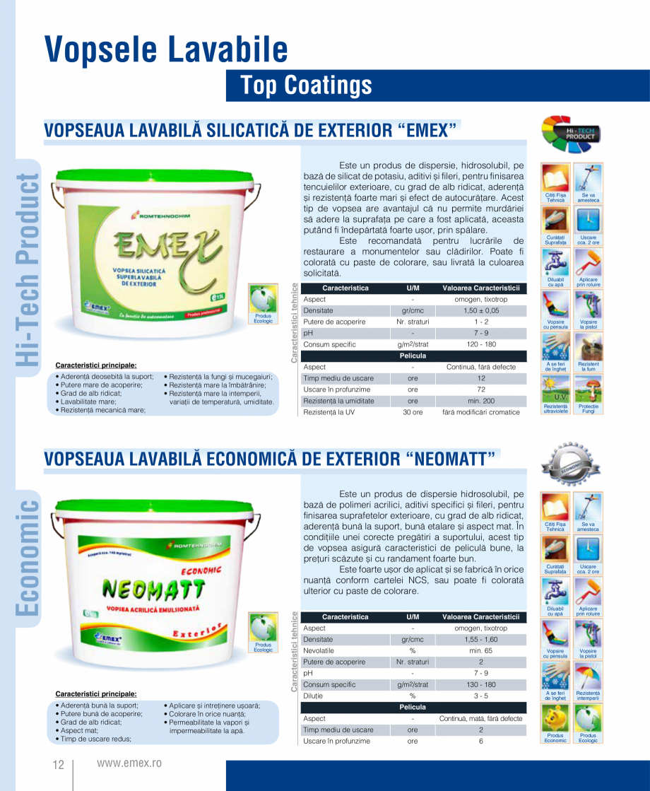 Pagina 13-Catalog  produse Emex  Catalog, brosura Romana e, cu conținut mărit de rășină. Are grad foarte
...