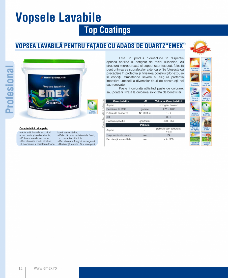 Pagina 15-Catalog  produse Emex  Catalog, brosura Romana dus
Ecologic

Caracteristici principale:
•...