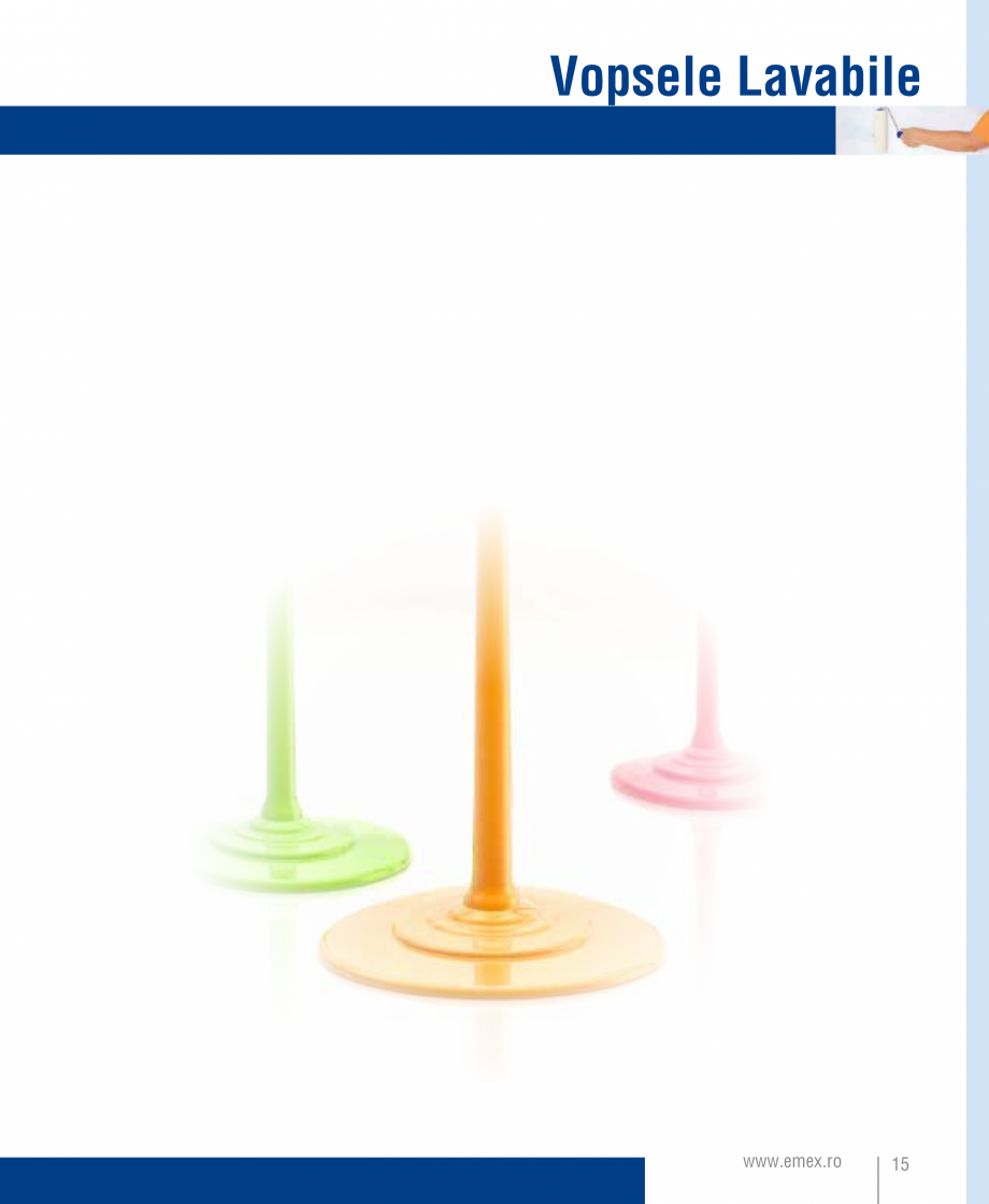 Pagina 16-Catalog  produse Emex  Catalog, brosura Romana sarea suprafetelor interioare, cu grad de
alb ridicat...