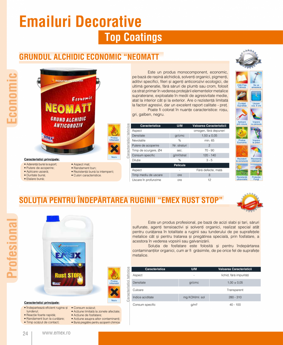 Pagina 25-Catalog  produse Emex  Catalog, brosura Romana e care a fost
aplicată, aceasta putând fi...