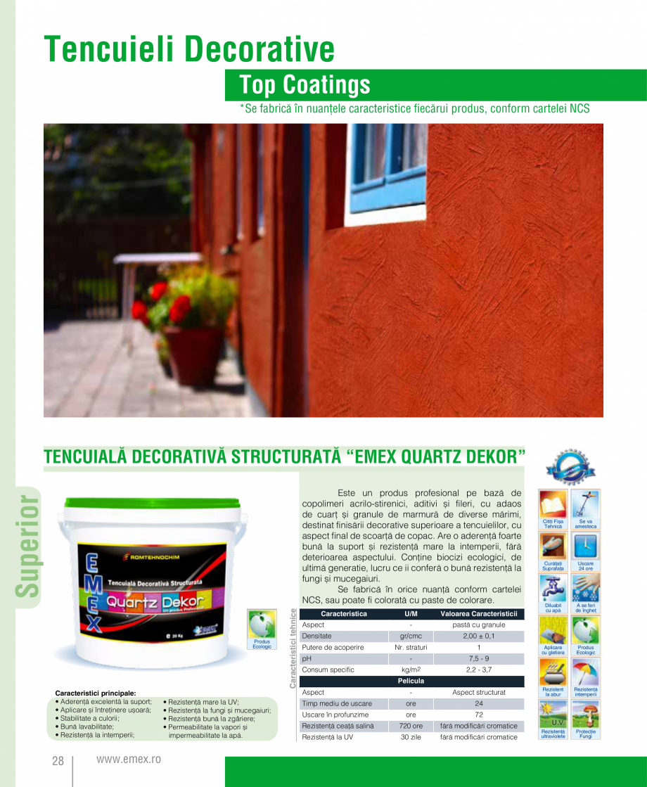 Pagina 29-Catalog  produse Emex  Catalog, brosura Romana vabile

Produs
Ecologic

Caracteristici principale:...