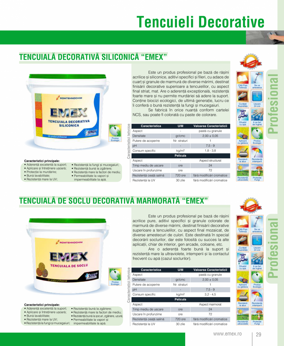 Pagina 30-Catalog  produse Emex  Catalog, brosura Romana 

U/M

Valoarea Caracteristicii

-

omogen, tixotrop
...