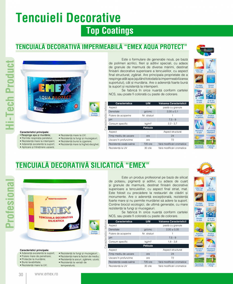Pagina 31-Catalog  produse Emex  Catalog, brosura Romana noapte;
• Aderență mare la suport;
•...