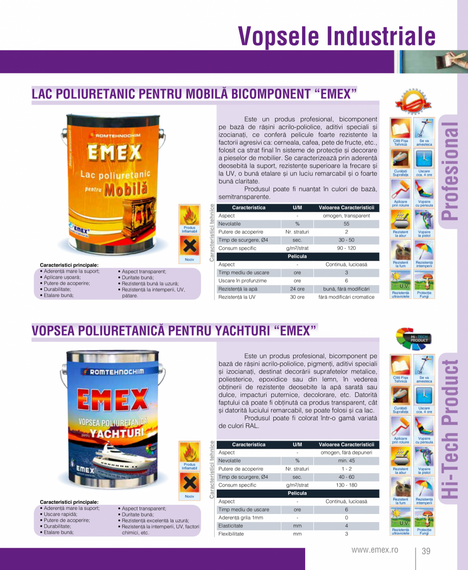 Pagina 40-Catalog  produse Emex  Catalog, brosura Romana ivi specifici, ce combină proprietățile...