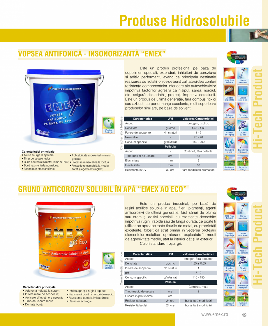 Pagina 50-Catalog  produse Emex  Catalog, brosura Romana ării suprafețelor din lemn, expuse sau
nu...