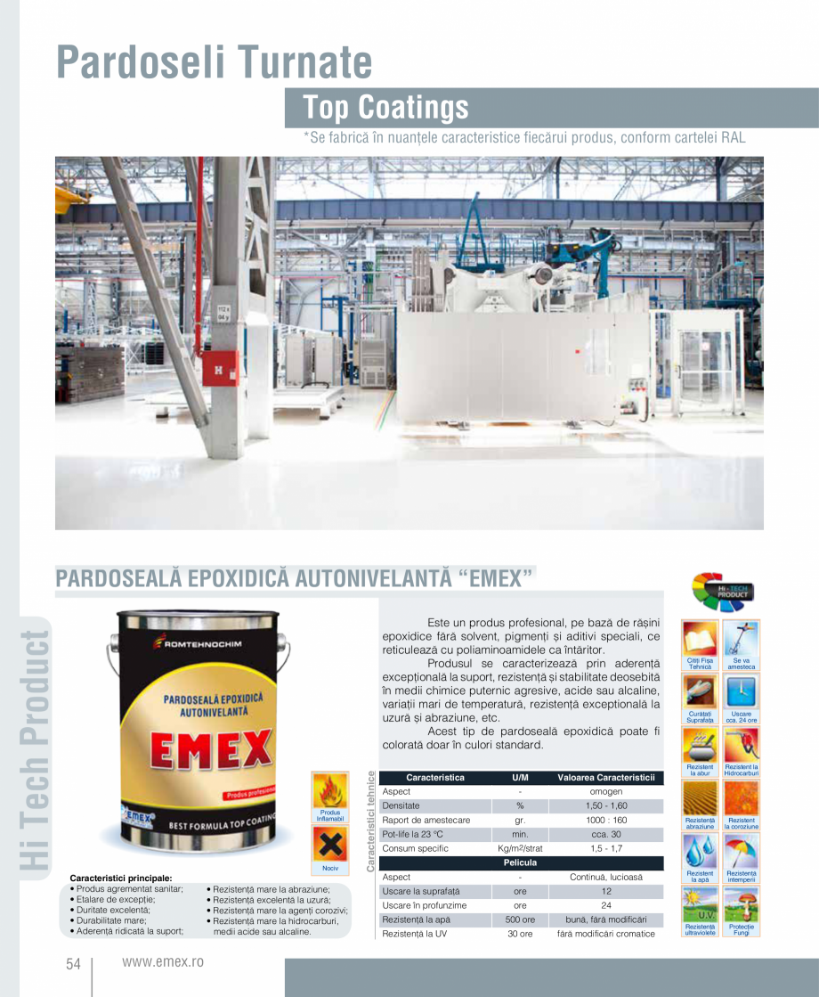 Pagina 55-Catalog  produse Emex  Catalog, brosura Romana nici, realizat special atât
pentru curățarea în...