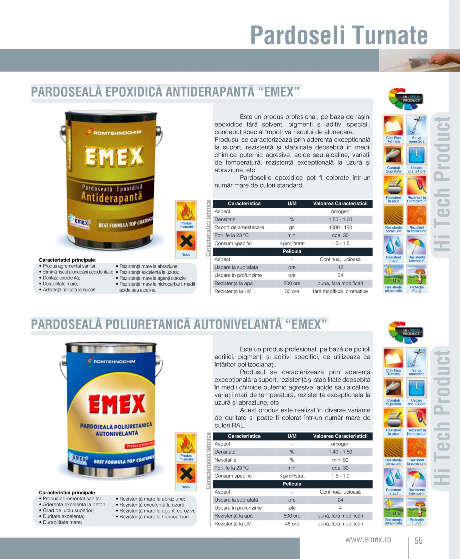 Pagina 56-Catalog  produse Emex  Catalog, brosura Romana 
și emailuri aplicate pe lemn, metal, zidărie, sau ...