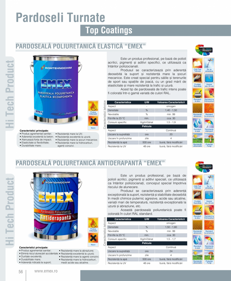 Pagina 57-Catalog  produse Emex  Catalog, brosura Romana ng;
• Îndepărtează contaminanți dificili;
...