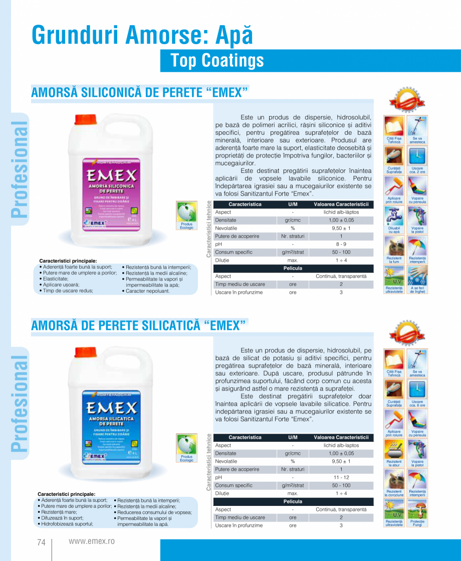 Pagina 75-Catalog  produse Emex  Catalog, brosura Romana 
• Caracter nepoluant.

Caracteristica
Aspect

U/M
...