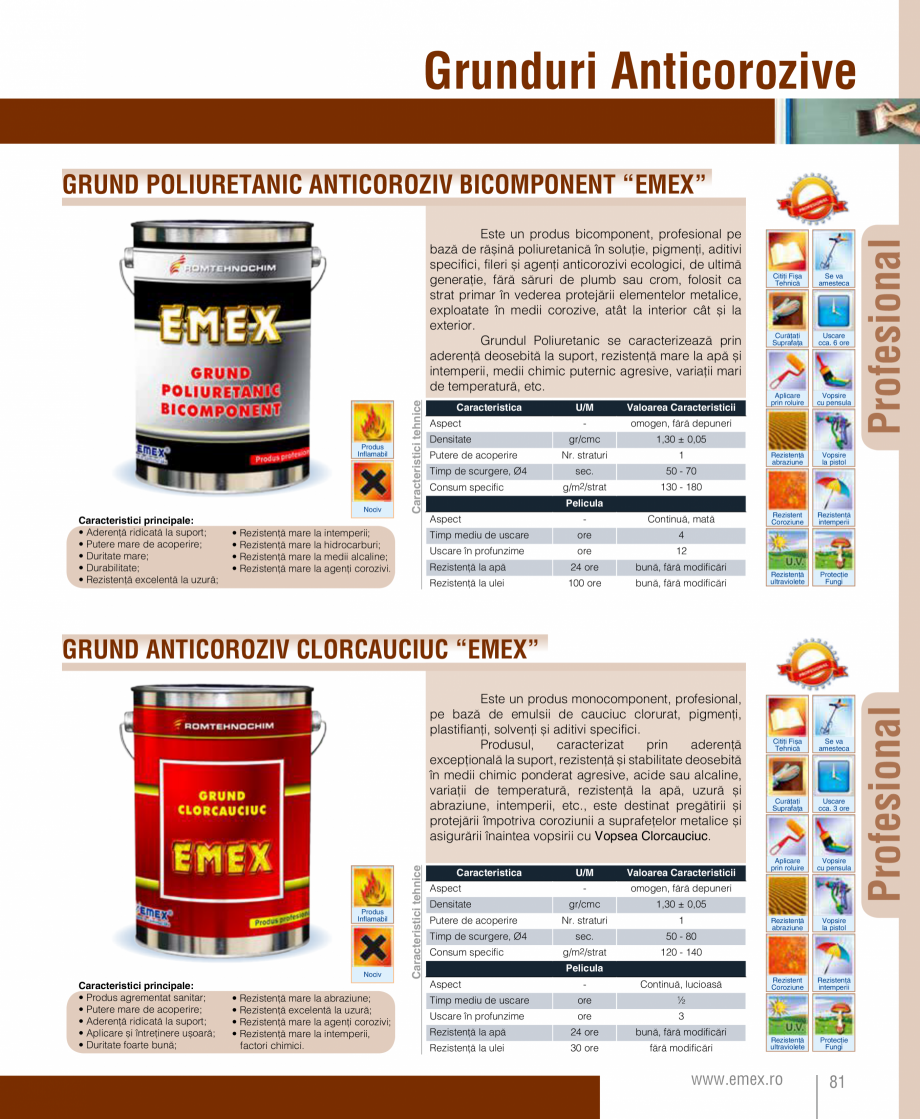 Pagina 82-Catalog  produse Emex  Catalog, brosura Romana ază rășină
poliuretanică tip poliolică,...