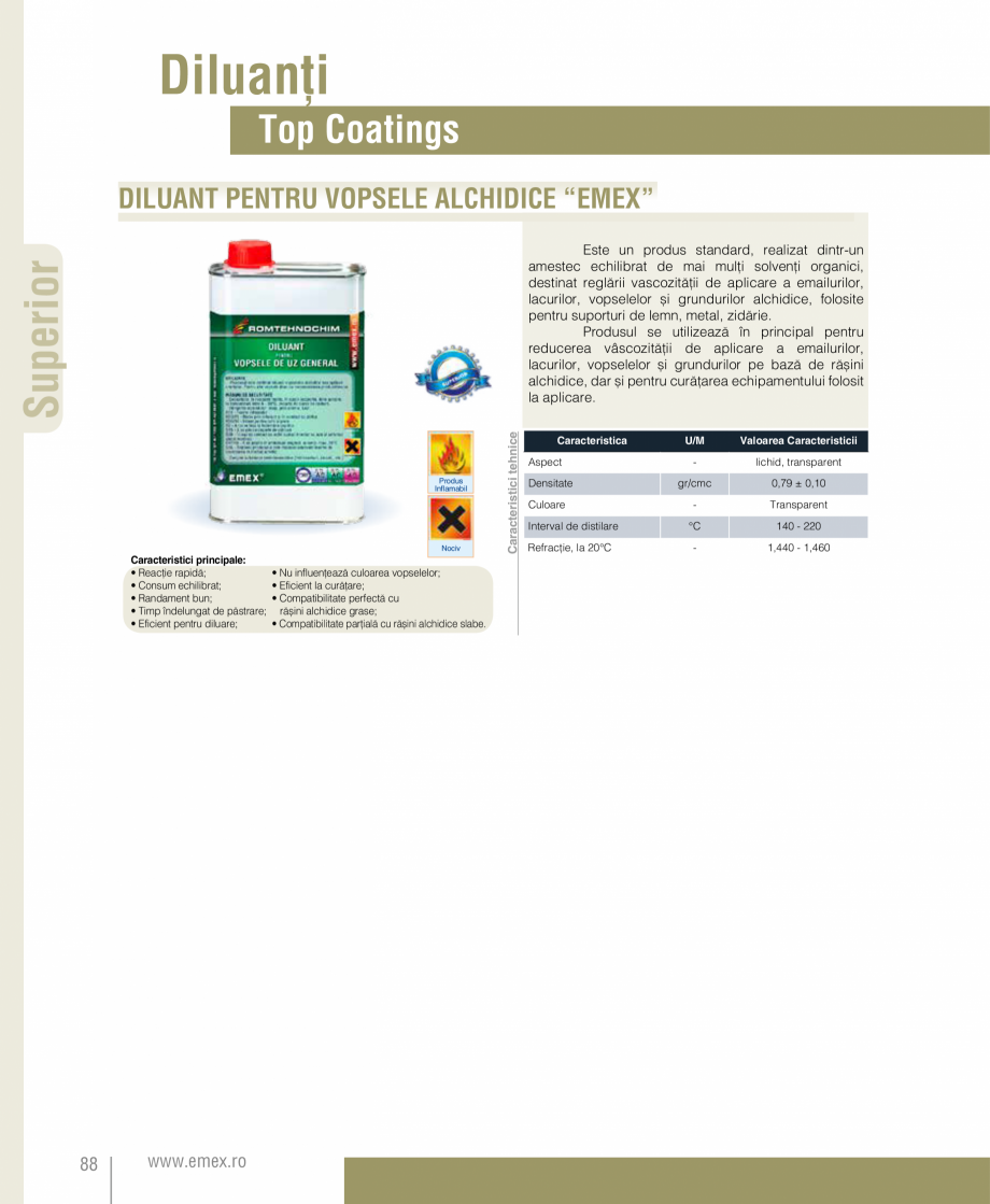 Pagina 89-Catalog  produse Emex  Catalog, brosura Romana olorat într-o gamă variată
de culori RAL....