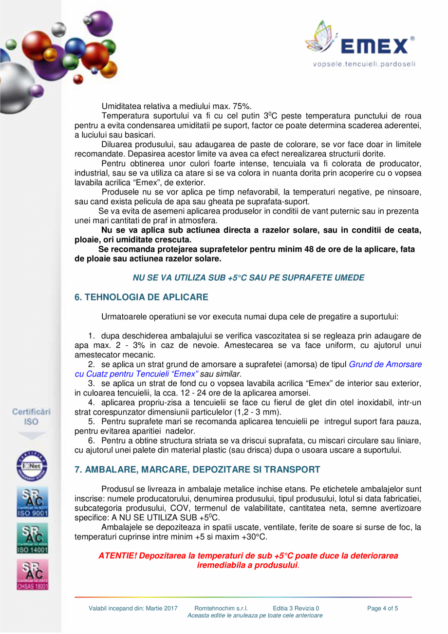 Pagina 4-Tencuiala decorativa structurata acrilica EMEX EMEX QUARTZ DEKOR Fisa tehnica Romana luri)
2

N/mm

...