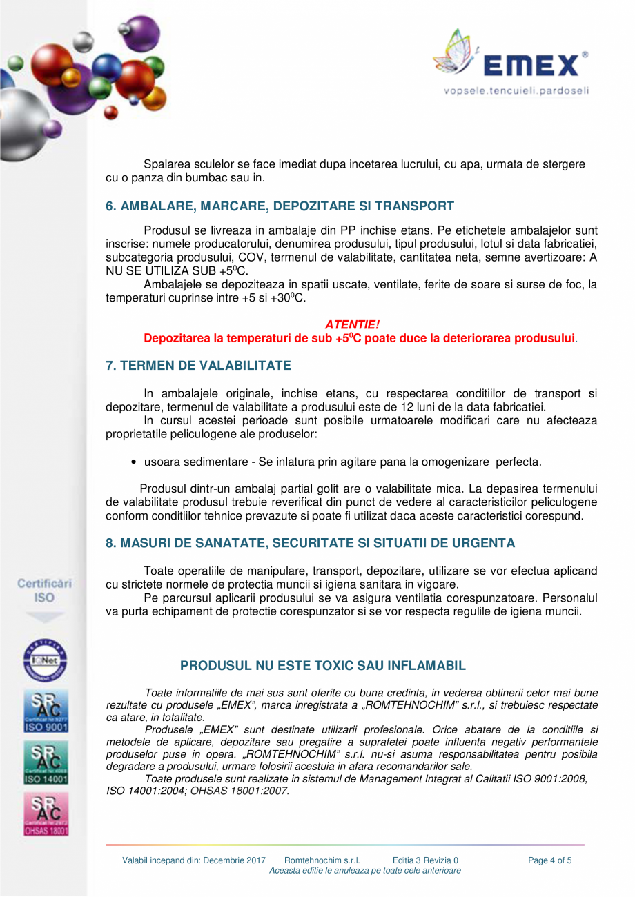 Pagina 4-Grund silicatic amorsare tencuiala EMEX GRUND QUART SILICATICE Fisa tehnica Romana pe suprafata se...