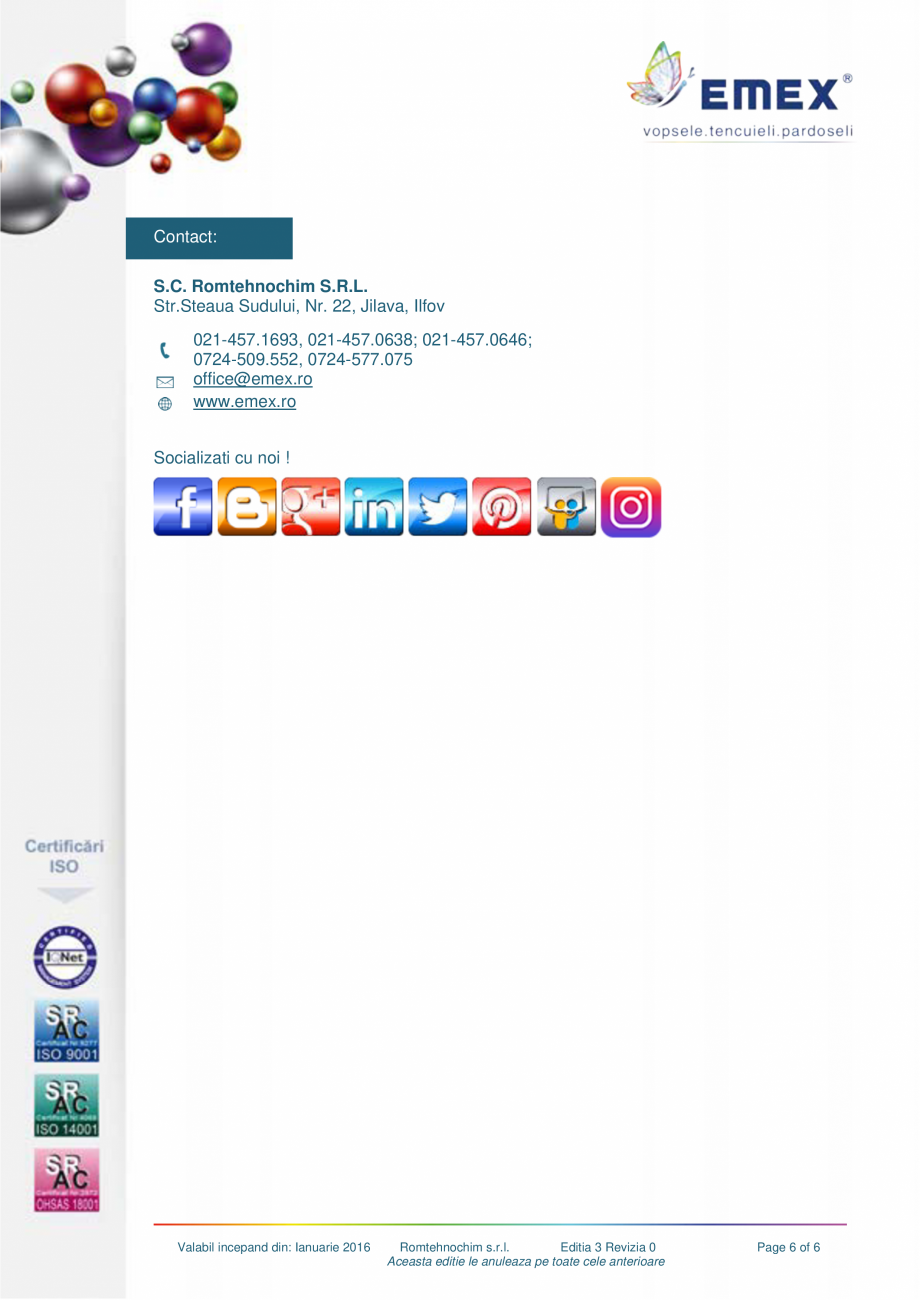 Pagina 6-Email alchidic Premium Emex Gold EMEX Fisa tehnica Romana la pentru decapare de tipul “Emex PC...
