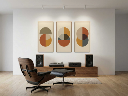 Camera cu panouri acustice Echo Frame  Panouri acustice decorativ