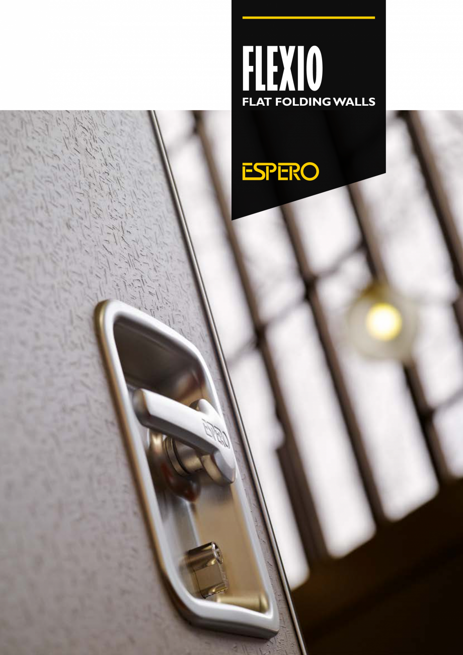 Pagina 1-Pereti mobili, demontabili  ESPERO Flexio Catalog, brosura Engleza FLEXIO

FLAT FOLDING WALLS
...