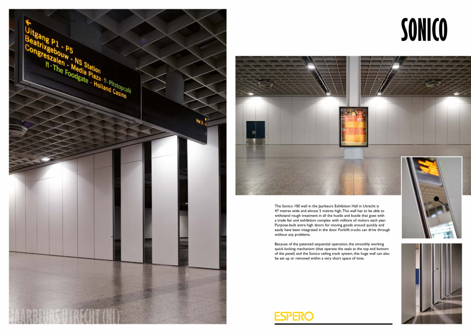 Pagina 8-Pereti mobili, demontabili  ESPERO Sonico Catalog, brosura Engleza system, this huge wall can also...