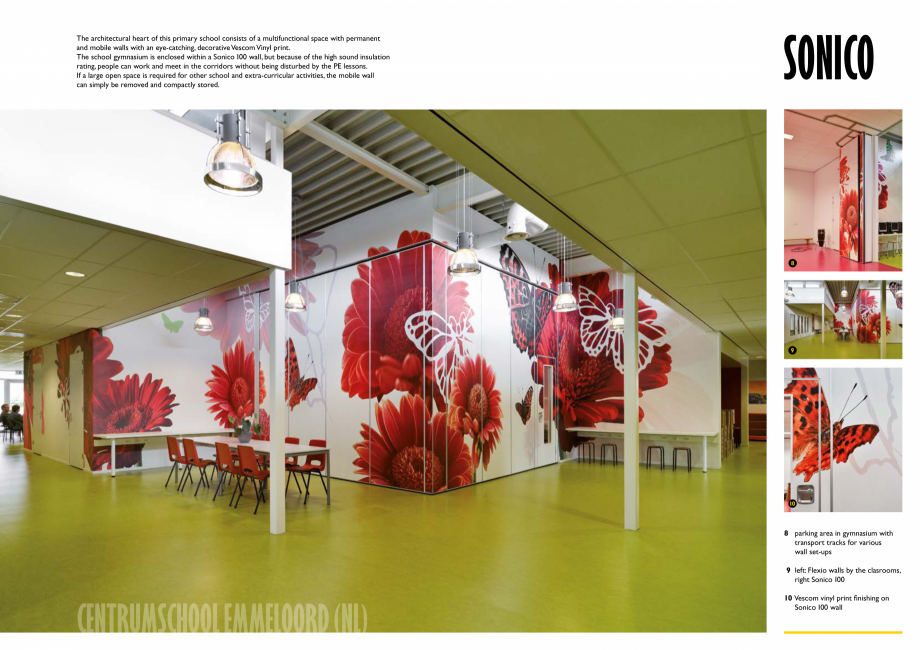 Pagina 11-Pereti mobili, demontabili  ESPERO Sonico Catalog, brosura Engleza an be applied
• choice from...