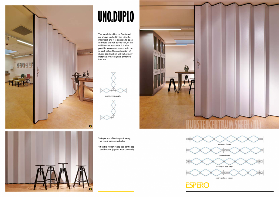 Pagina 4-Pereti mobili, demontabili    ESPERO Uno & Duplo Catalog, brosura Engleza uction and...