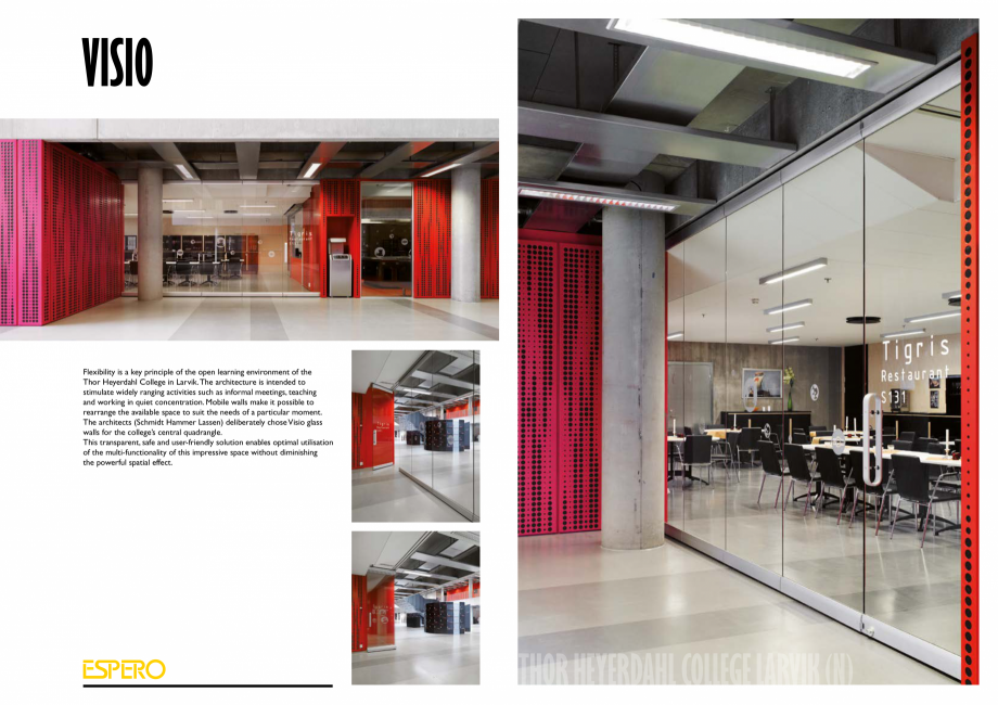 Pagina 4-Pereti mobili, demontabili  ESPERO Visio Catalog, brosura Engleza to
stimulate widely ranging...