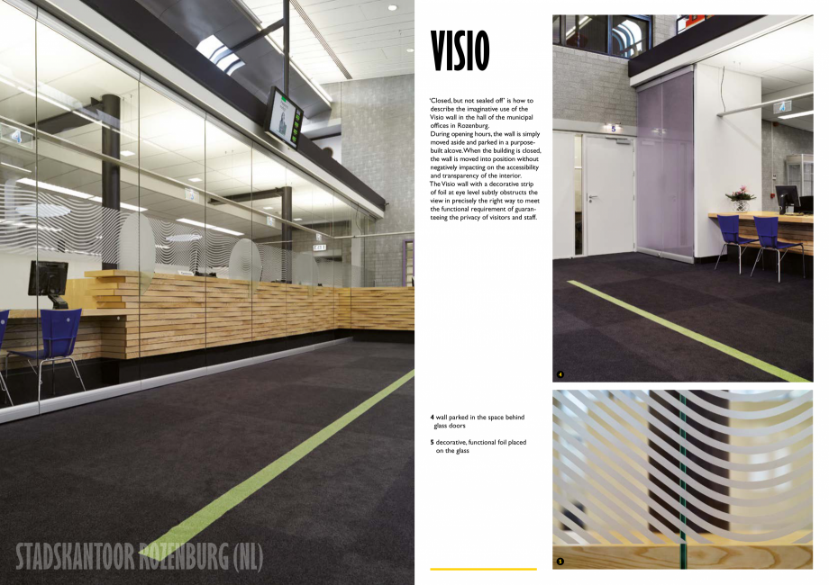 Pagina 5-Pereti mobili, demontabili  ESPERO Visio Catalog, brosura Engleza tructs the
view in precisely the...