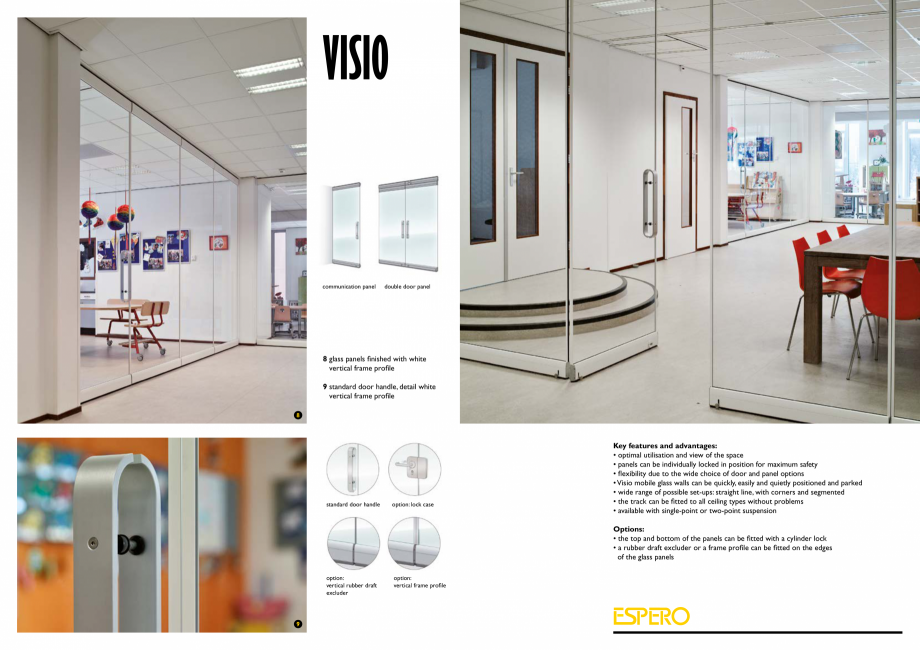Pagina 7-Pereti mobili, demontabili  ESPERO Visio Catalog, brosura Engleza partitioning spaces without losing...