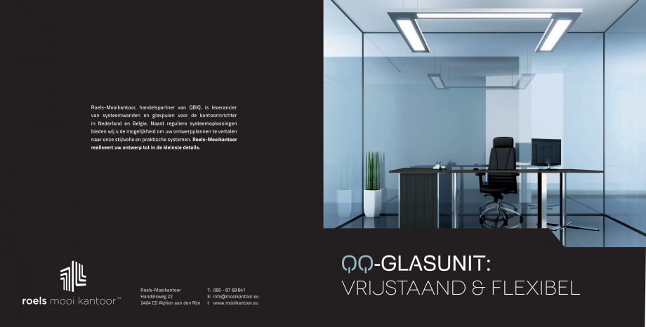 Pagina 1-Pereti modulari pentru birouri QBIQ QQ Catalog, brosura Olandeza Roels-Mooikantoor, handelspartner...