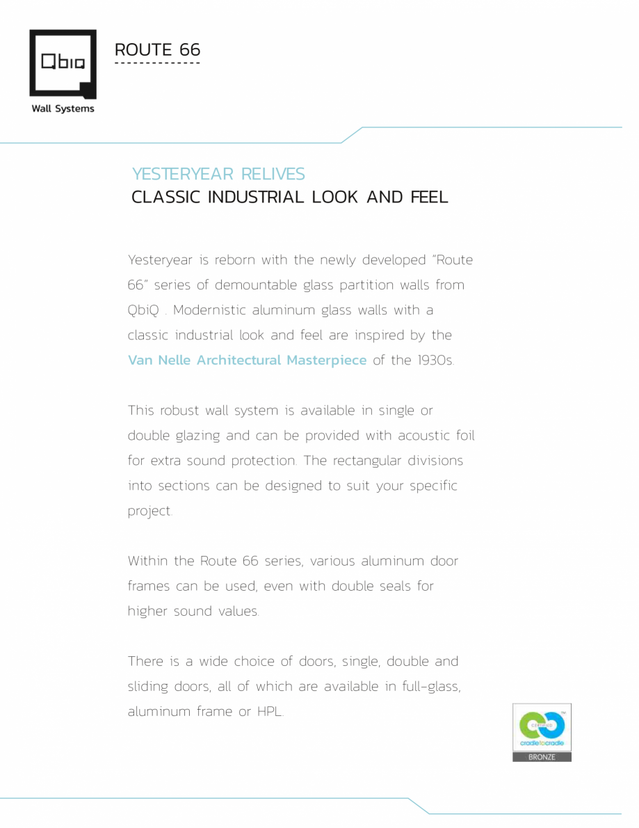 Pagina 2-Pereti despartitori din sticla  QBIQ iQ Route 66 Catalog, brosura Engleza o
the floor.
Ceiling...