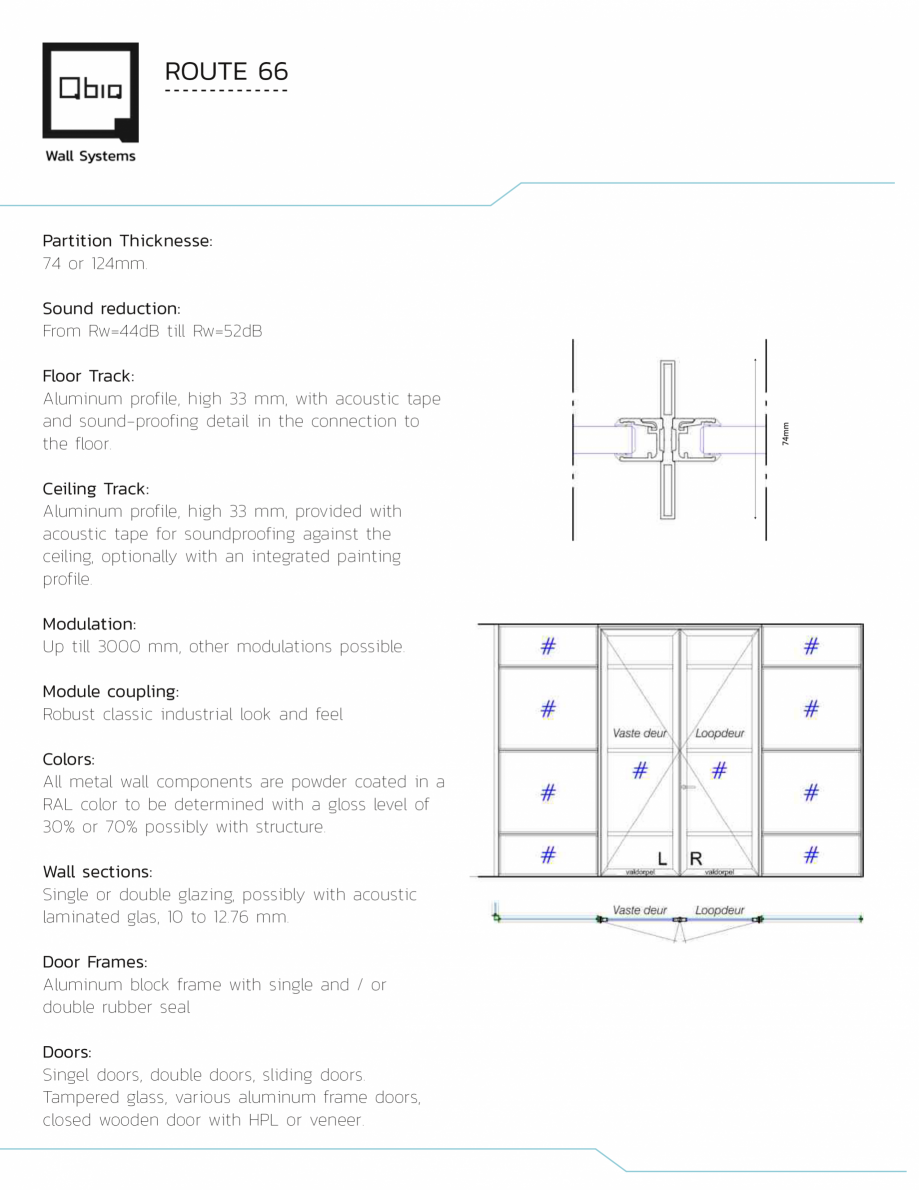 Pagina 4-Pereti despartitori din sticla  QBIQ iQ Route 66 Catalog, brosura Engleza 