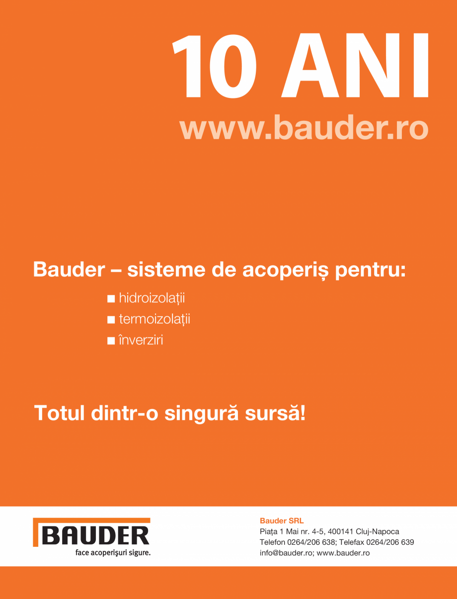 Pagina 1-BAUDER - 10 ani de succes in Romania  Catalog, brosura Romana 10 Ani
www.bauder.ro

Bauder –...