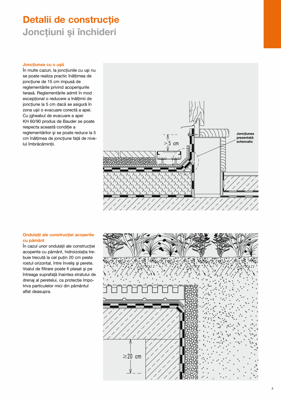 Pagina 5-CAD-PDF Bauder - detalii executie acoperis verde BAUDER Detaliu de montaj 