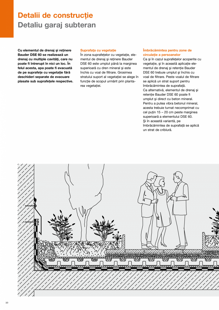 Pagina 10 - CAD-PDF Bauder - detalii executie acoperis verde BAUDER Detaliu de montaj 