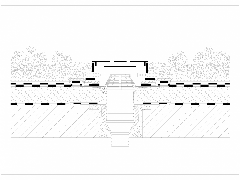 Pagina 1-CAD-DWG Acoperis verde - Evacuare apa 1 BAUDER Detaliu de montaj 