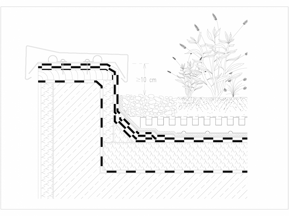 Pagina 1-CAD-DWG Acoperis verde - Inchidere atic BAUDER Detaliu de montaj 