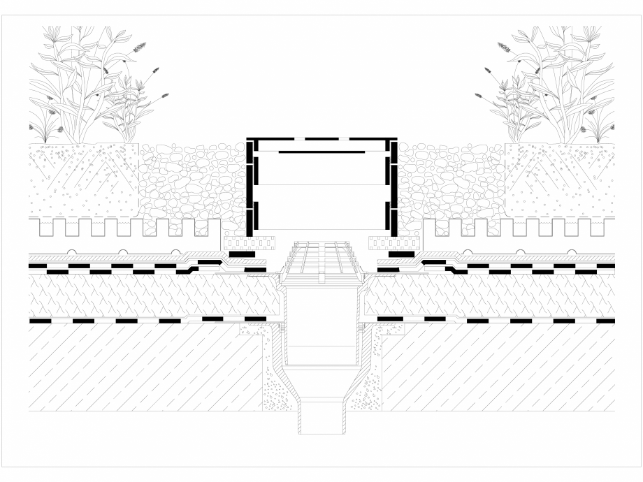 Pagina 1-CAD-DWG Acoperis verde - Evacuare apa 3 BAUDER Detaliu de montaj 