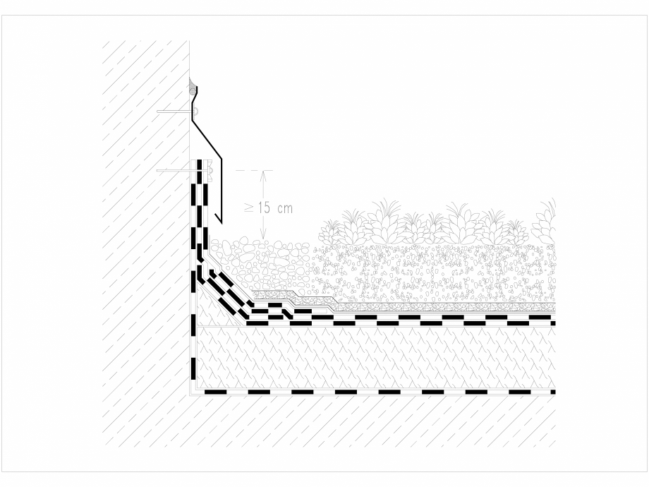 Pagina 1-CAD-DWG Acoperis verde - Jonctiune perete BAUDER Detaliu de montaj 