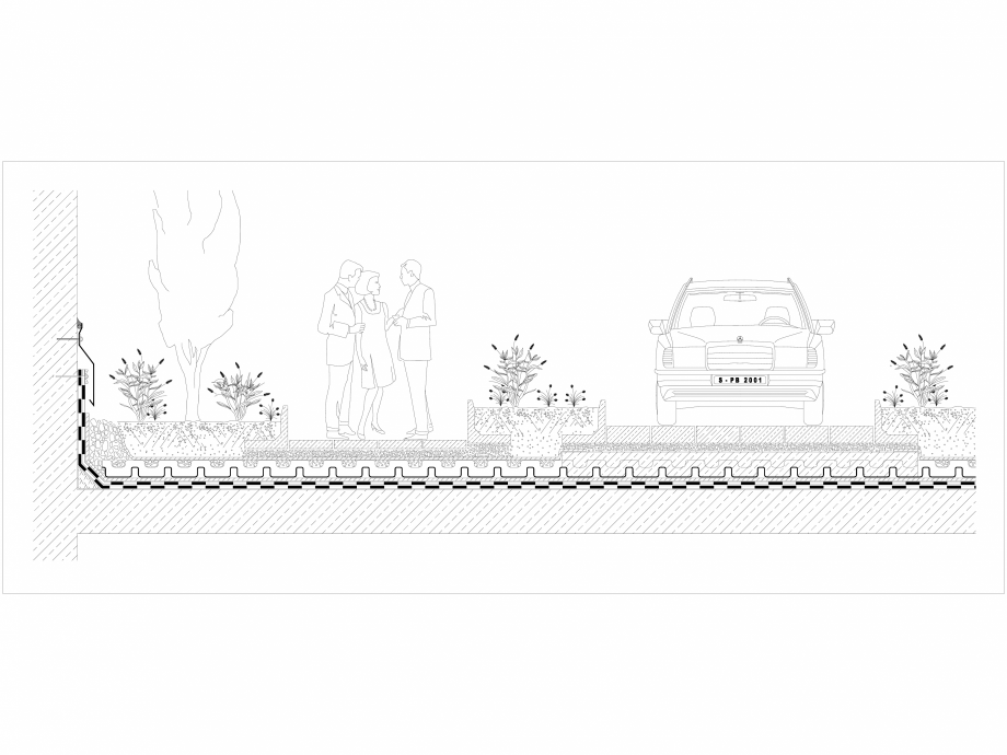 Pagina 1-CAD-DWG Acoperis verde - Suprafete trafic BAUDER Detaliu de montaj 