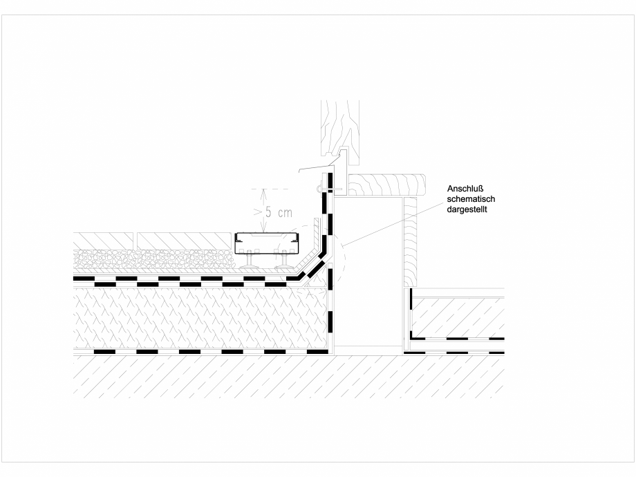 Pagina 1-CAD-DWG Acoperis verde - Jonctiune usa BAUDER Detaliu de montaj 