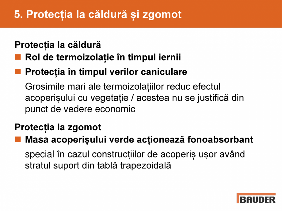 Pagina 8-Argumente pentru un acoperis verde BAUDER Catalog, brosura Romana 