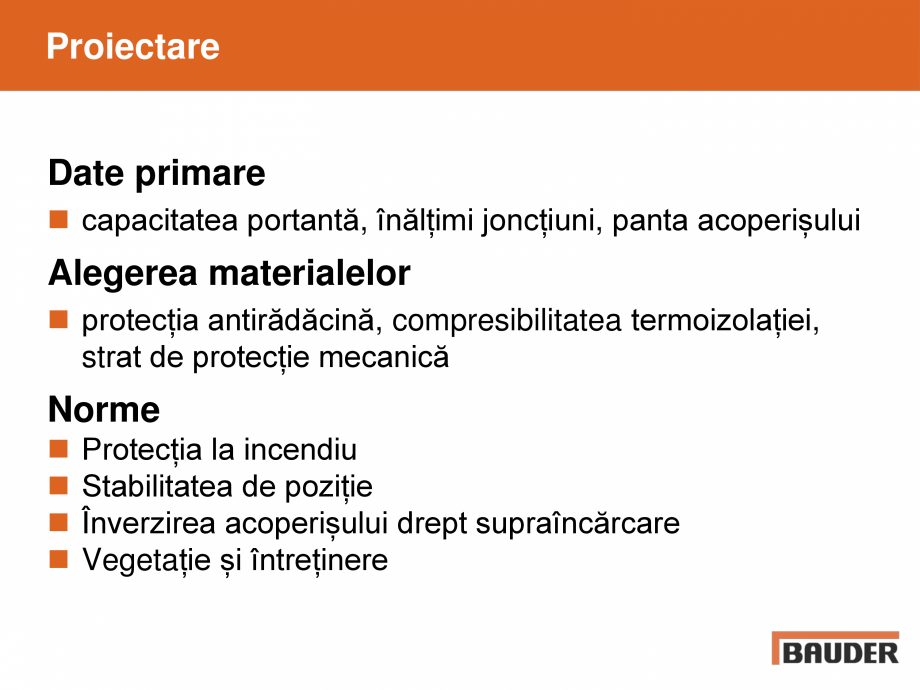 Pagina 2-Acoperis cu vegetatie extensiva, intensiva BAUDER Catalog, brosura Romana imare
Detaliu: joncțiunea...
